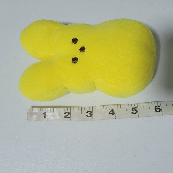 Easter Marshmallow Peep Bunny Rabbit 6 inch Plush Yellow Spring Stuffed Animal - Picture 3 of 3